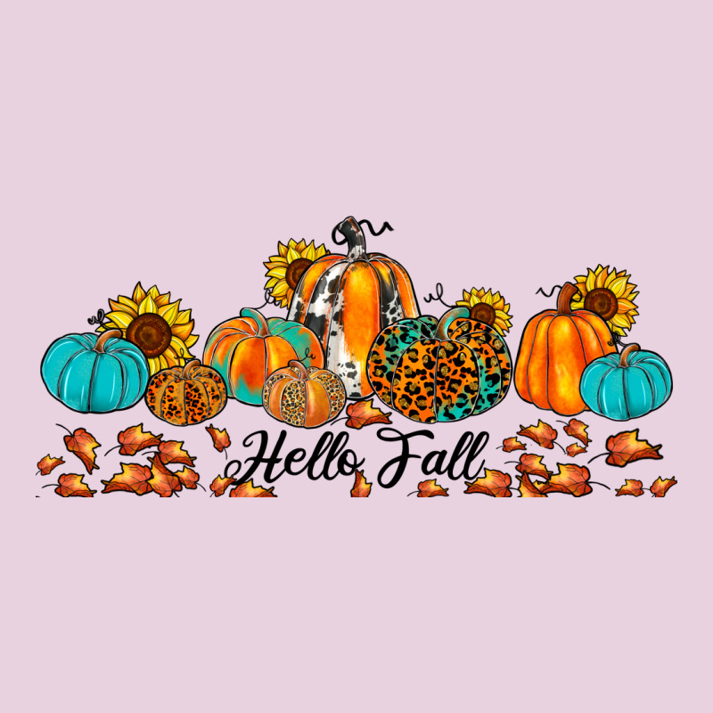 Hello Fall Pumpkin Sunflower Ladies Tee by JahusDesignShop | Teevron