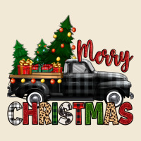 Merry Christmas With Black Truck Ladies Tee | Teevron