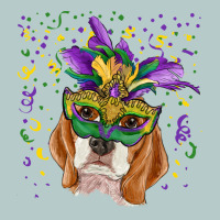 Mardi Gras  Mask Beagle Heavy Core Tee | Teevron