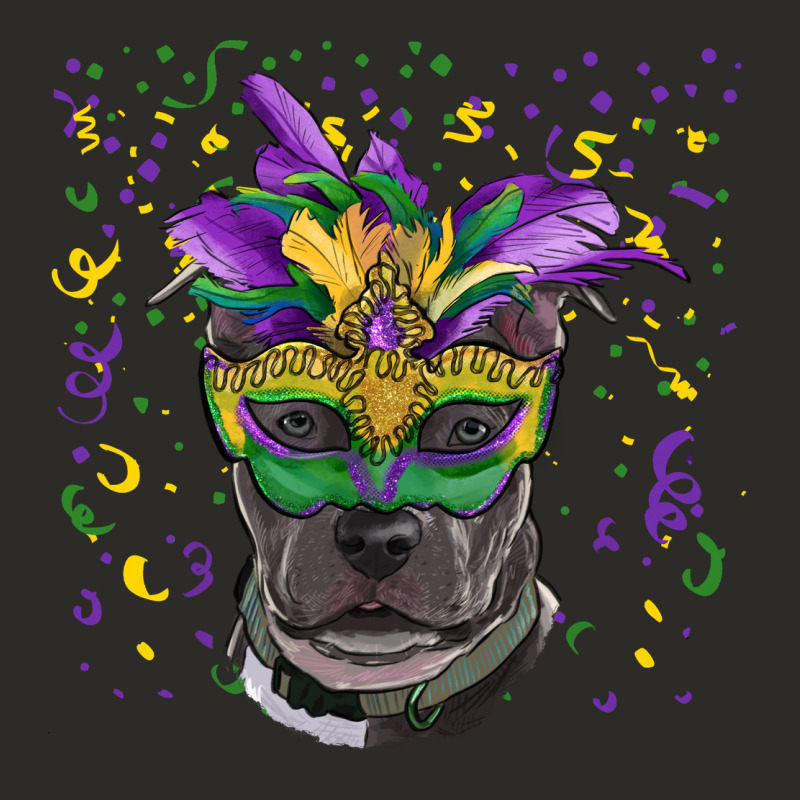 Mardi Gras  Mask Pitbull Heavy Core Tee by RanaPortraitStore | Teevron