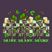 St. Patrick's Day Skeletons Drink Drank Drunk Heavyweight Hoodie | Teevron