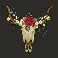Bull Skull With Rose And Flowers Heavy Core Tee | Teevron