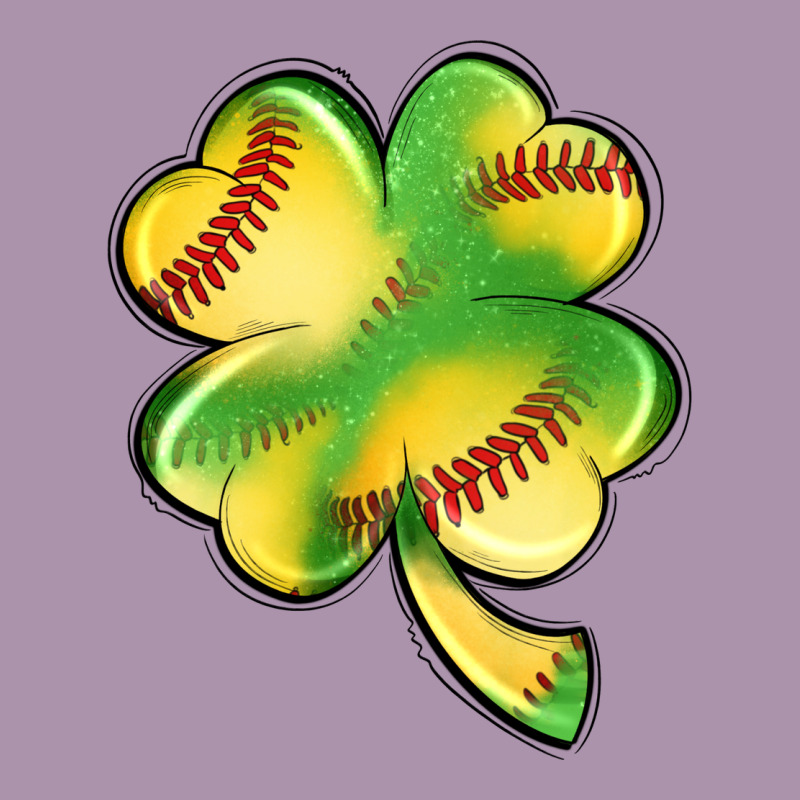St. Patrick's Day Clover Softball Heavyweight Hoodie by Artiststas | Teevron