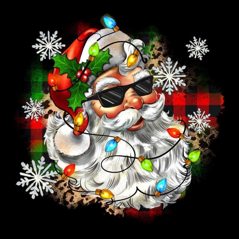 Santa With Sunglasses Christmas Ladies Tee by Zillion Design Studio | Teevron