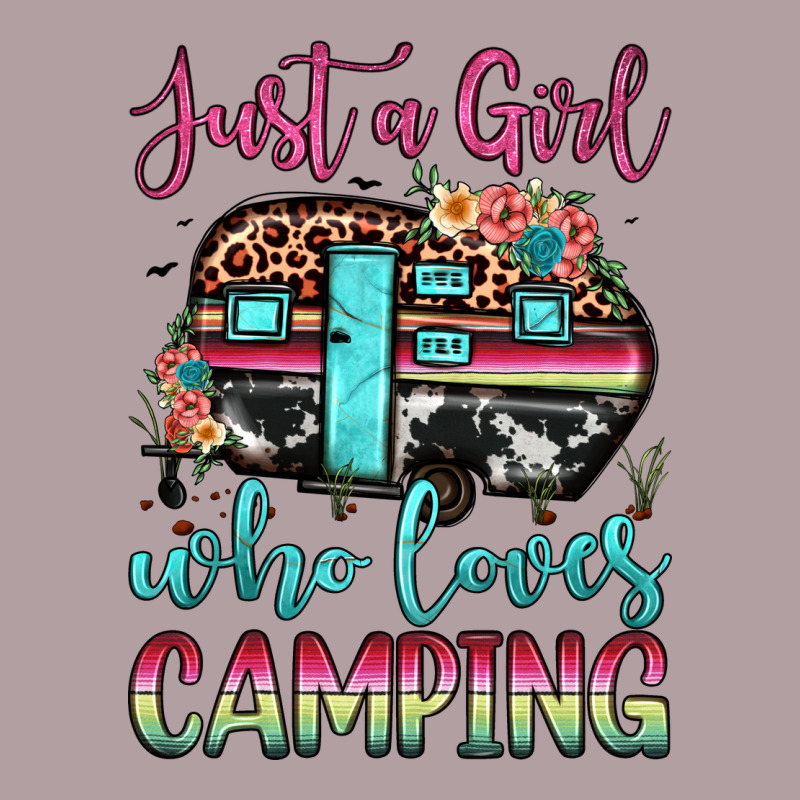 Just A Girl Who Loves Camping Vintage Hoodie by JahusDesignShop | Teevron
