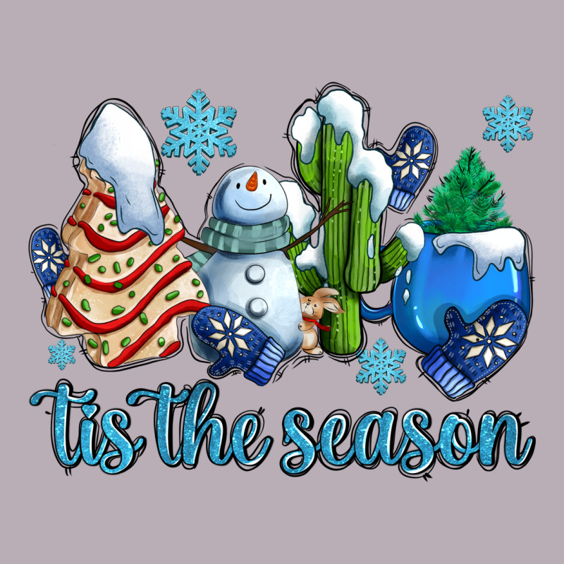 Tis The Season Christmas Tree  Cake Winter And Snowman Vintage Tee by AdoDesignShop | Teevron
