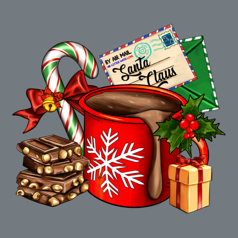 Christmas Hot Chocolate Cup With Gift And Letters Heavyweight Sweatshirt by AdoDesignShop | Teevron