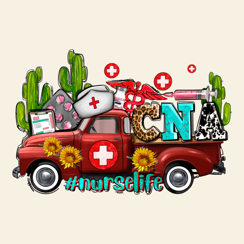 Cna Nurse Truck With Cactus And Sunflowers Vintage Tee by AdoDesignShop | Teevron