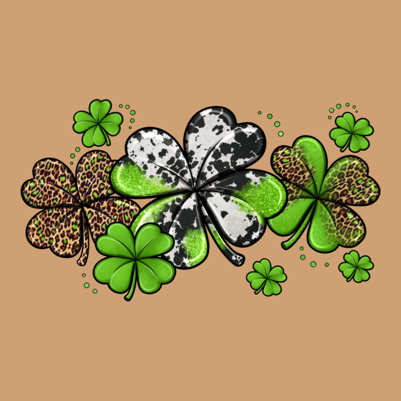 Western Cowhide Leopard Glitter Shamrocks Vintage Tee by Jasminsmagicworld | Teevron