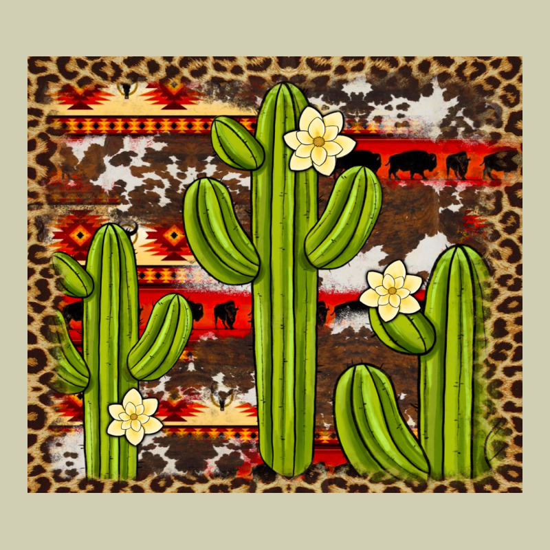 Aztec Cowhide Cactus Background Heavy Core Tee by Artiststas | Teevron