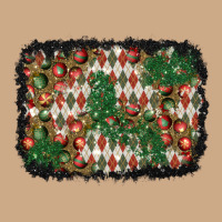 Christmas Ornament And Diamond Plaid  Background Vintage Hoodie | Teevron