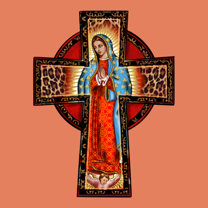 Lady Of Guadalupe Leopard Cross Classic Tee by BarkalooDesign | Teevron