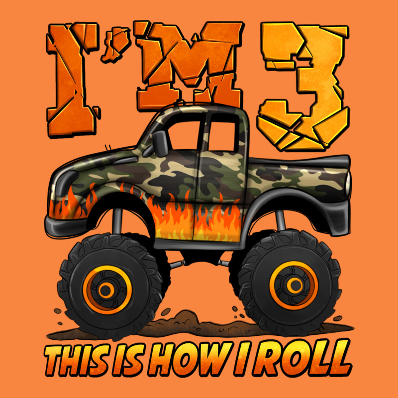 I'm Three This Is How I Roll Monster Truck Birthday Premium Sweatshirt by Jasminsmagicworld | Teevron