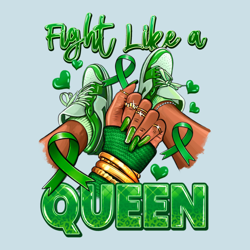 Green Ribbon Liver Cancer Afro Girl Sneakers Ladies Tee by RanaPortraitStore | Teevron
