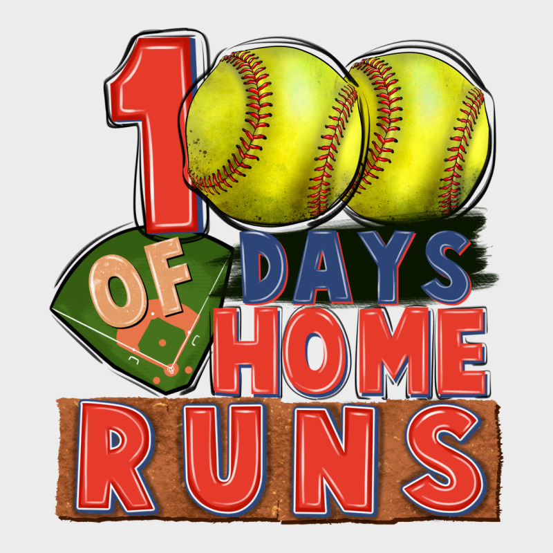 100 Days Of Home Runs Softball Urban Hoodie by CowGirlArtShop | Teevron