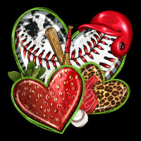 Baseball With Strawberry Hearts Premium Tee | Teevron