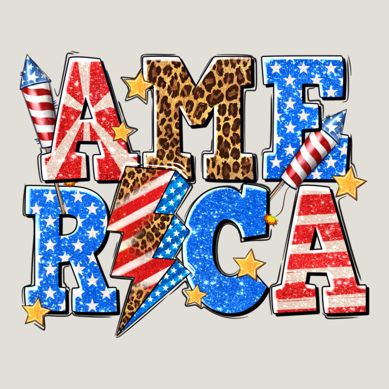 America With Lightning Bolt Heavy Core Tee by texasbilliewilder | Teevron