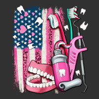 American Flag And Dental Elements With Teeth Urban Heavy Tee | Teevron