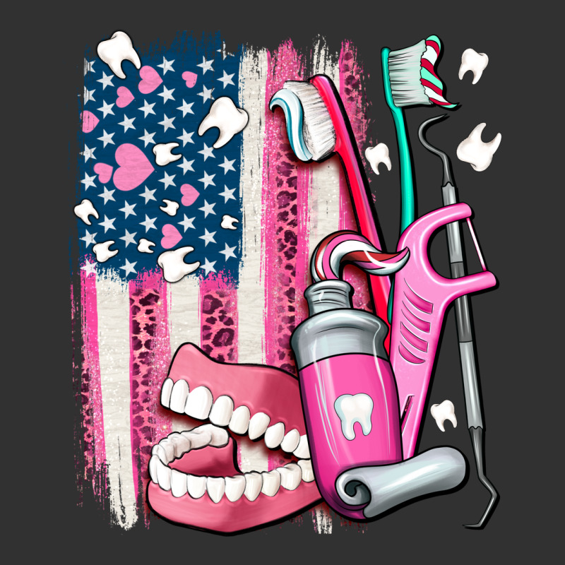 American Flag And Dental Elements With Teeth Urban Heavy Tee by AdoDesignShop | Teevron