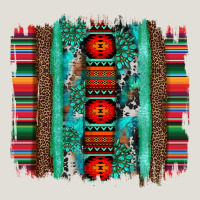 Serape Aztec Leopard And Turquoise Glitter With Gemstone Brushstroke Heavy Core Tee | Teevron