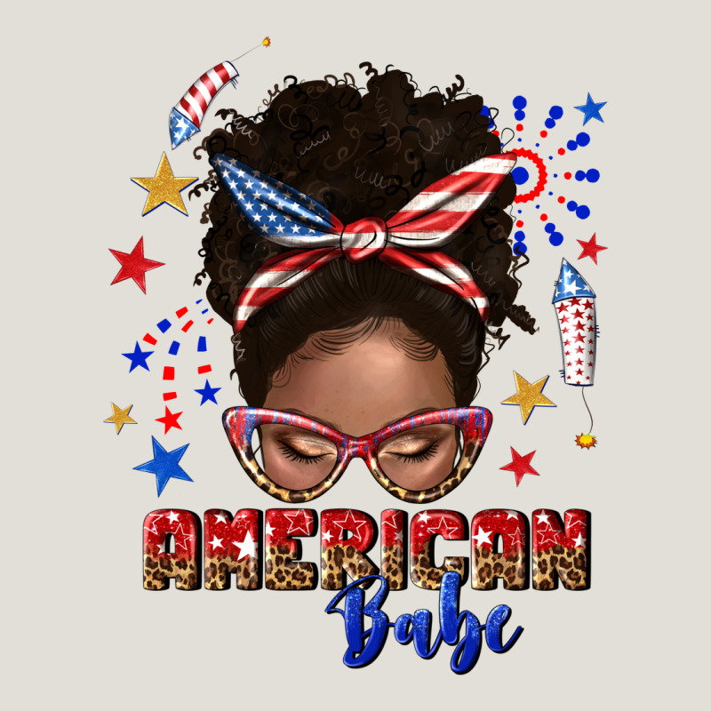 American Babe Afro Messy Bun Heavy Core Tee by texasbilliewilder | Teevron