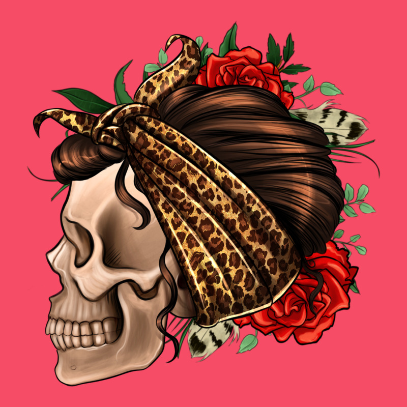 Leopard Bandana And Roses Skull Premium Sweatshirt by Jasminsmagicworld | Teevron