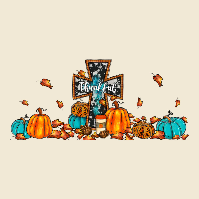 Thankful Cross Pumpkin Ladies Tee by JahusDesignShop | Teevron