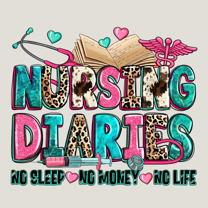 Nursing Diaries No Sleep No Money No Life Heavy Core Tee by Zillion Design Studio | Teevron