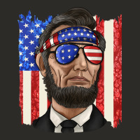 American Flag With Lincoln Heavy Core Tee | Teevron