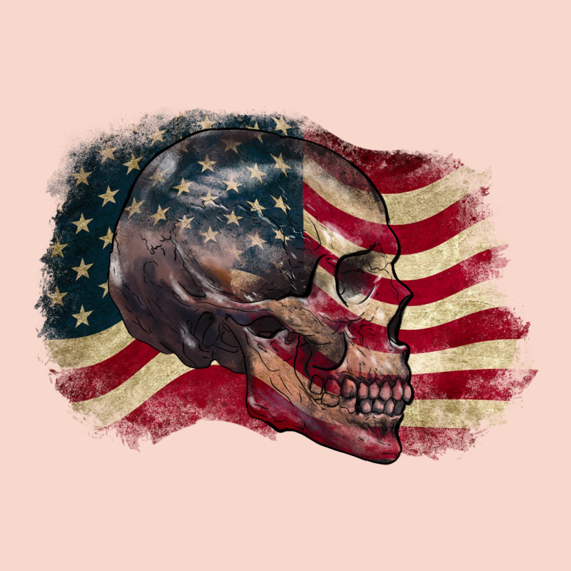 Skull With American Flag 4th Of July Urban Hoodie by CowGirlArtShop | Teevron