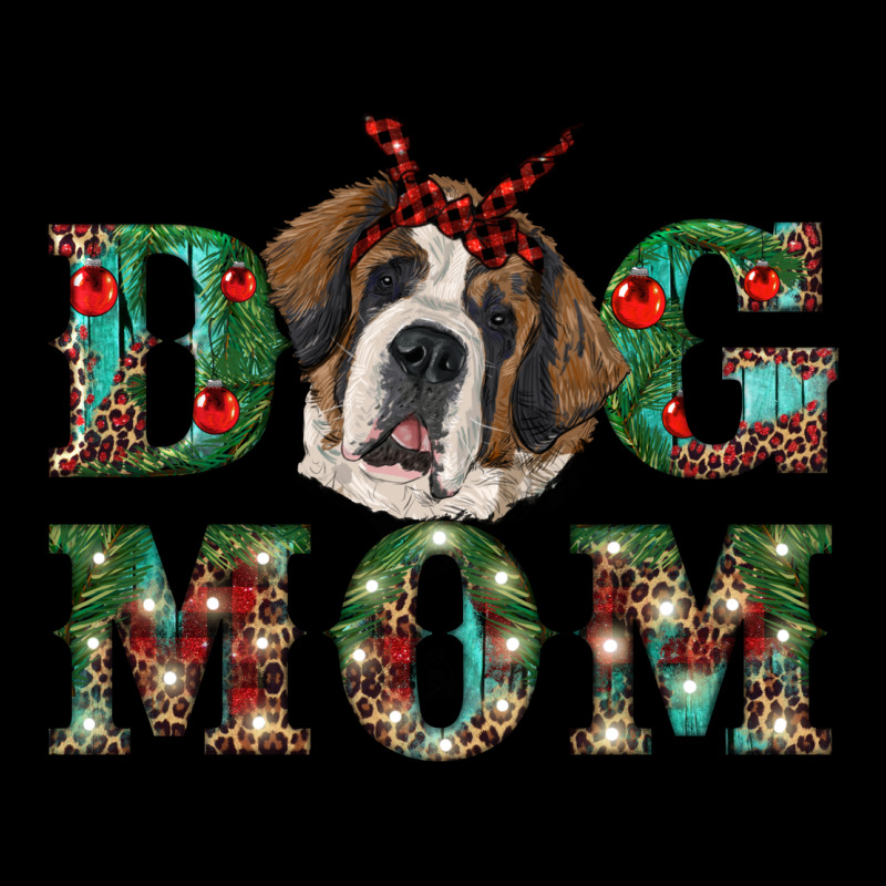 Christmas St. Bernard Dog Mom Premium Tee by RanaPortraitStore | Teevron