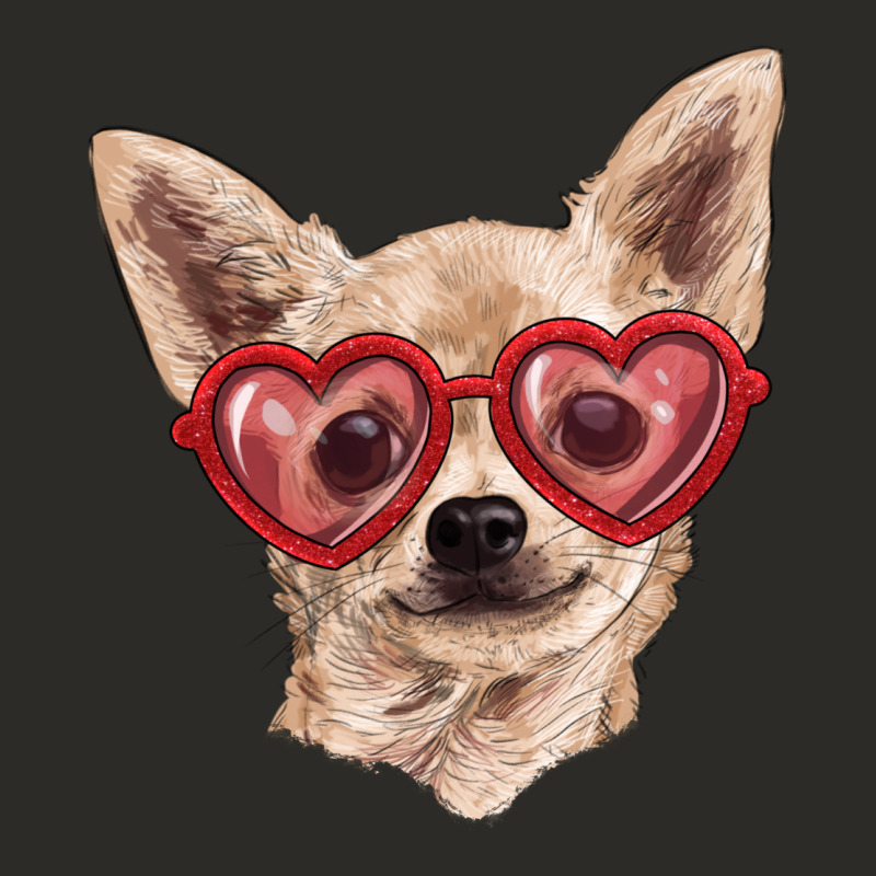 Chihuahua Dog With Love Glasses Heavy Core Tee by RanaPortraitStore | Teevron