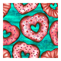 valentines day heart donuts seamless pattern | Teevron