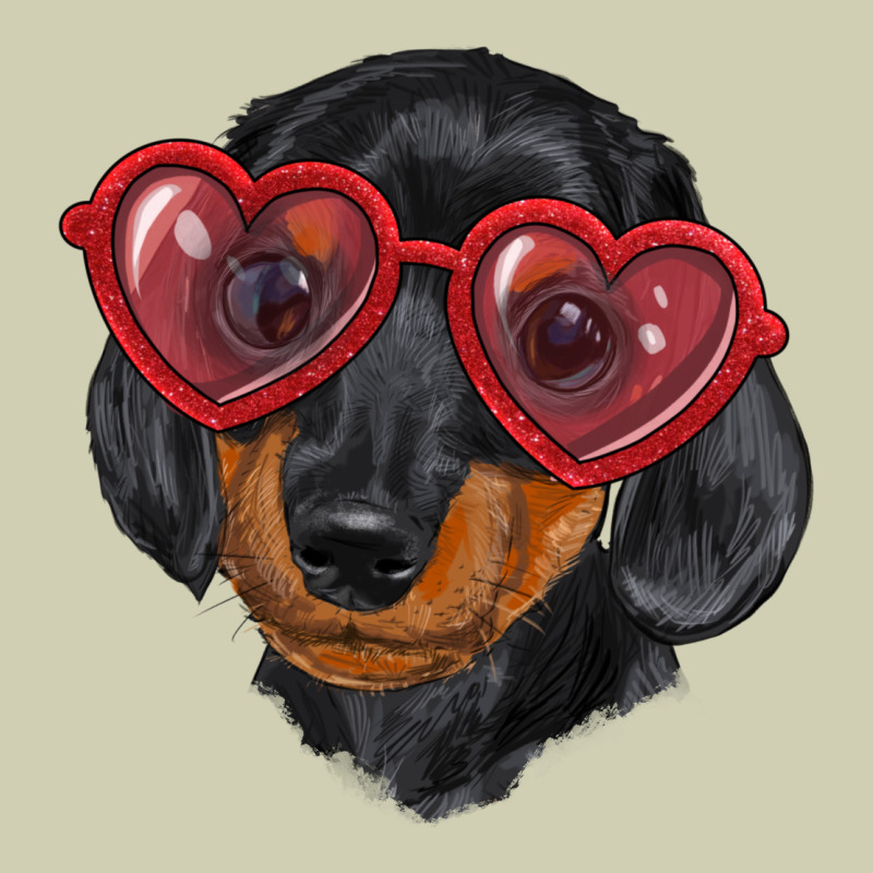 Dachshund With Love Glasses Heavy Core Tee by RanaPortraitStore | Teevron
