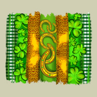 Saint Patricks Horseshoe Shamrock Leopard Glitter Brushstroke Heavy Core Tee | Teevron