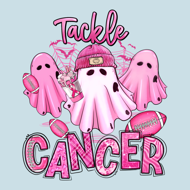 Tackle Cancer Halloween Ghosts American Football Ladies Tee by RanaPortraitStore | Teevron