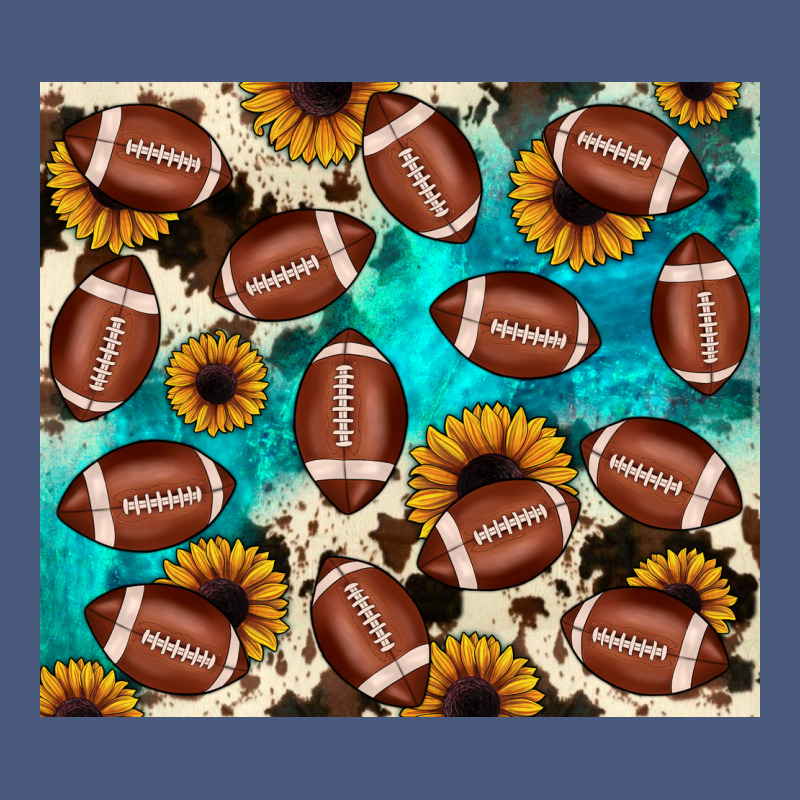 Football Turquoise Sunflower Vintage Hoodie by JahusDesignShop | Teevron