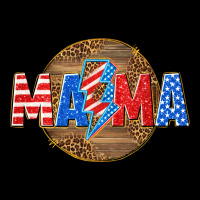 American Mama With Lightning Bolt Heavy Core Tee | Teevron