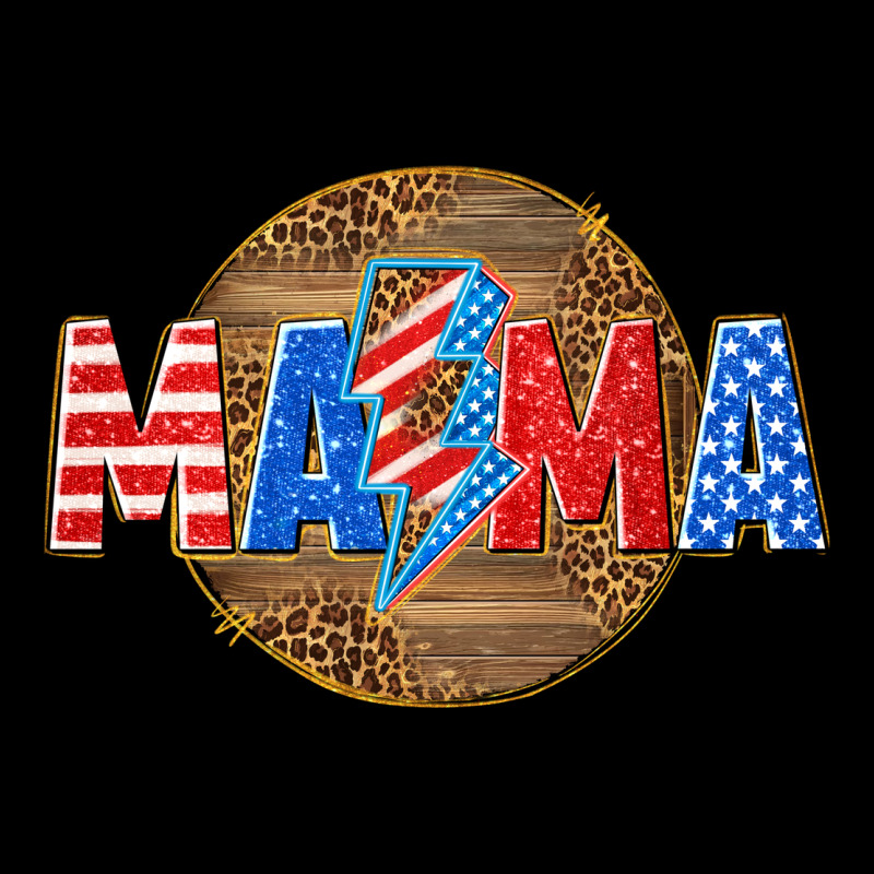 American Mama With Lightning Bolt Heavy Core Tee by texasbilliewilder | Teevron