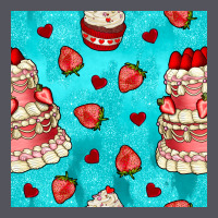 Valentines Day Cake And Strawberries Seamless Pattern Vintage Hoodie | Teevron