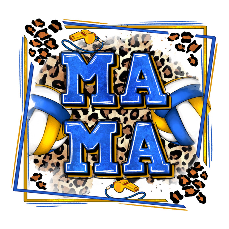 Volleyball Mama With Leopard Premium Tee by Zillion Design Studio | Teevron