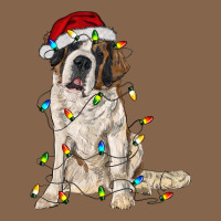 Saint Bernard With Christmas Lights Premium Tee | Teevron