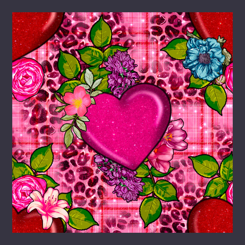 Valentines Day Flower Heart With Leopard Seamless Pattern Vintage Hoodie by BundleAndBundleShop | Teevron