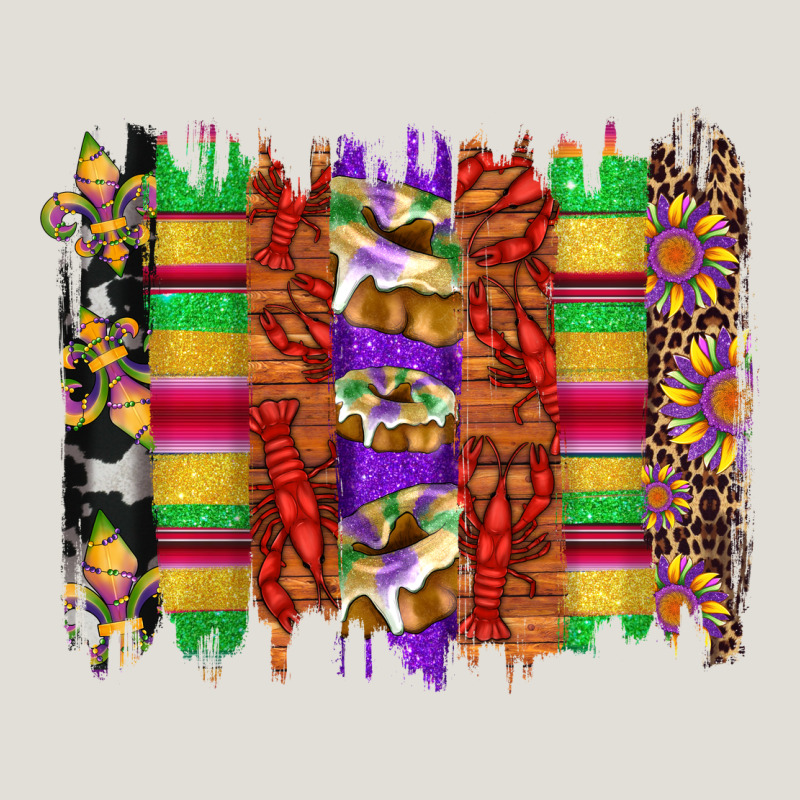 Mardi Gras Cake Fleur De Lis Crawfish Brushstrokes Heavy Core Tee by Artiststas | Teevron