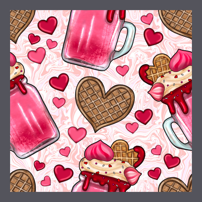 Valentines Day Milkshake Seamless Pattern Vintage Hoodie by BundleAndBundleShop | Teevron