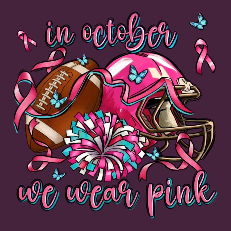 In October We Wear Pink Football Premium Tee by AdoDesignShop | Teevron