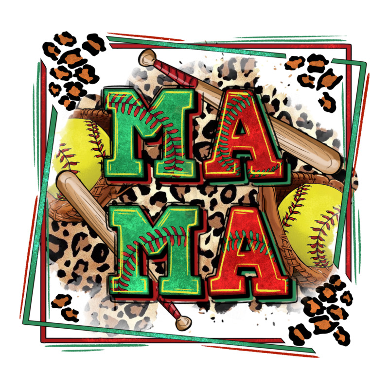 Softball Mama With Leopard Premium Tee by Zillion Design Studio | Teevron