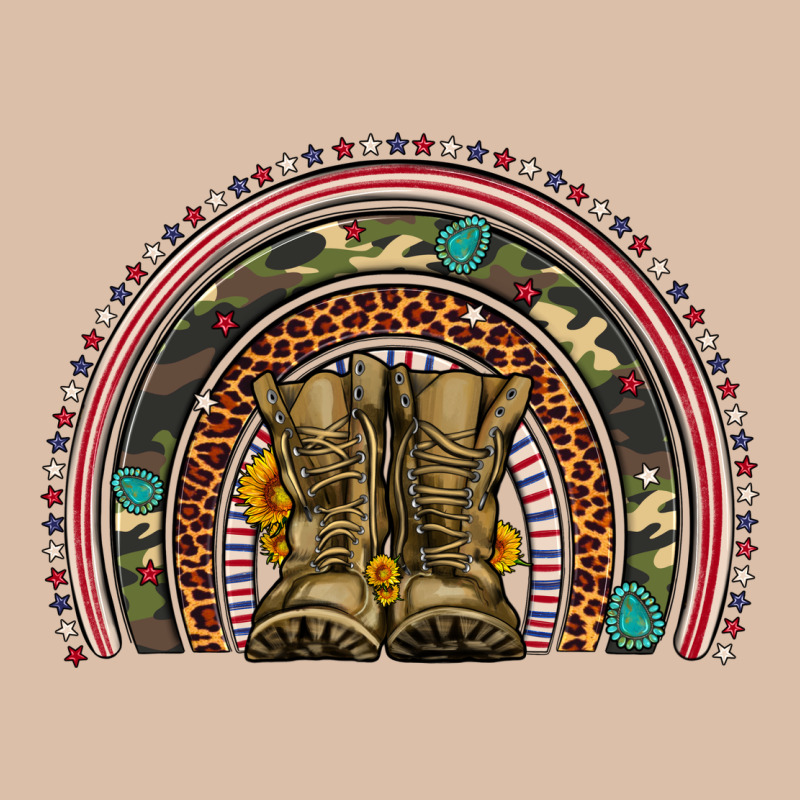 Soldier Boots Camouflage Leopard Gemstone Rainbow Urban Heavy Tee by Artiststas | Teevron