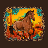 Horse With Sunflowers Turquoise Gemstone Western Sunset Leopard Backgr Heavy Core Tee | Teevron