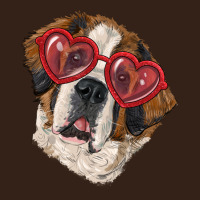 Saint Bernard With Love Glasses Heavy Core Tee | Teevron